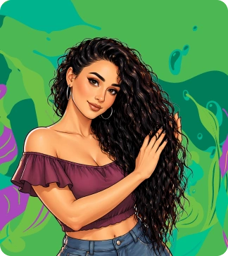Cabelo oleoso vetor da linha