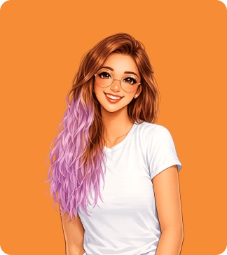 cabelo com quimica fundo laranja
